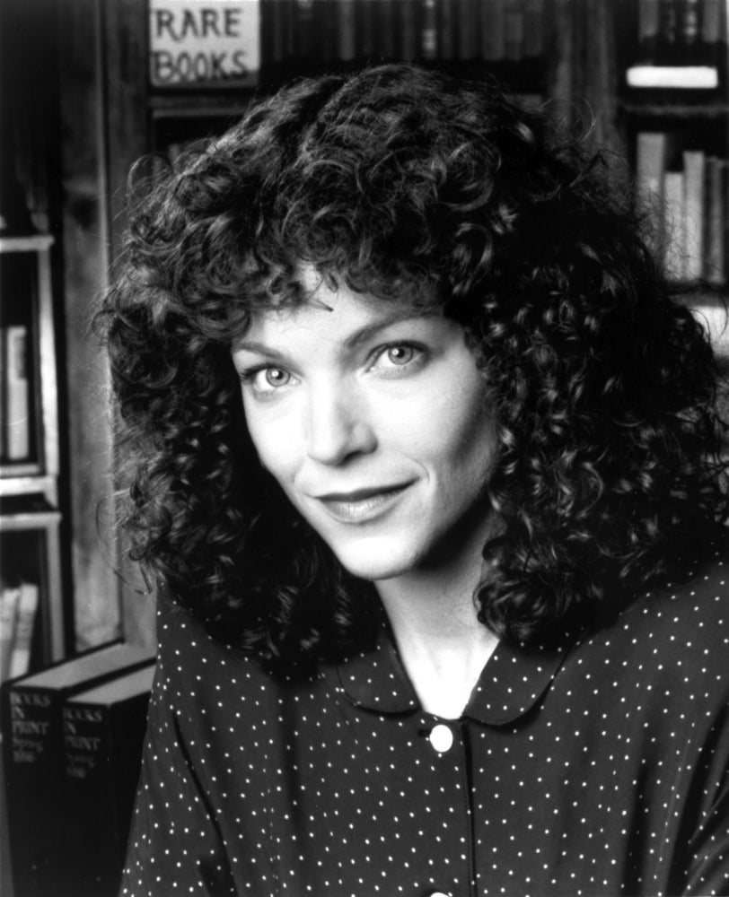 Amy Irving smiling in a polka dot blouse portrait photo print.