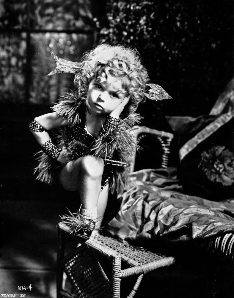 Shirley Temple Classic Solo Portrait Photo Print, showcasing a timeless Hollywood star.
