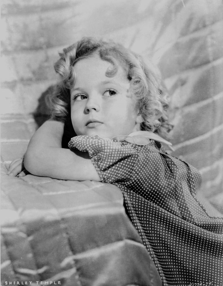 Shirley Temple leaning pose classic portrait photo print