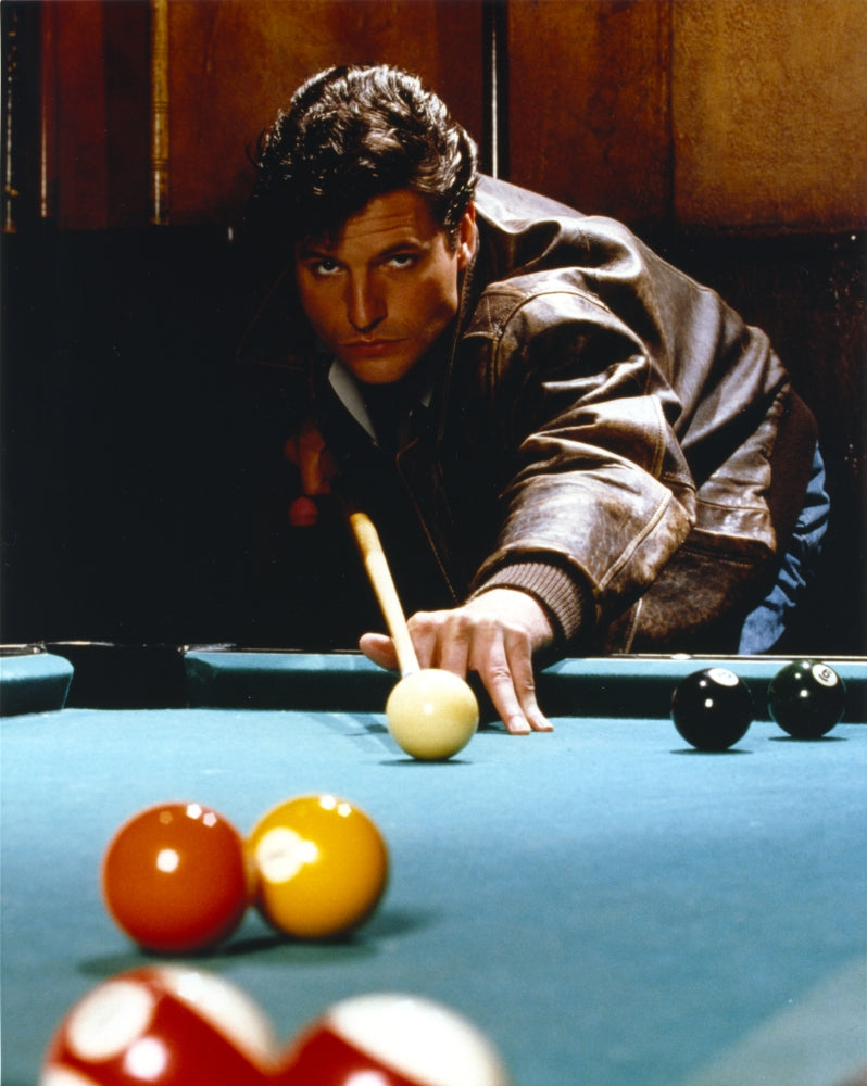 Time Trax Playing Pool Photo Print showcasing friends enjoying a game of pool.