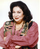 Liz Torres wearing a pink dress on a white background photo print