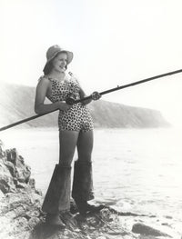 Lana Turner Black and White Lingerie Photo Print