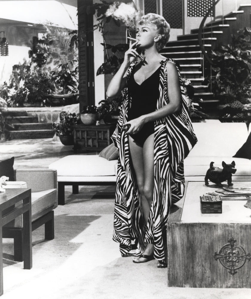 Lana Turner Smoking Cigarette in Swimsuit Photo Print