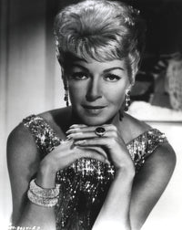 Close-up black and white portrait photo print of Lana Turner.