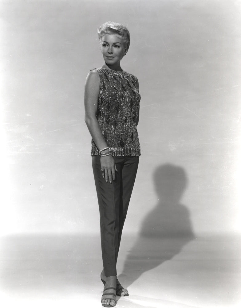 Black and white portrait photo print of Lana Turner