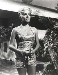 Lana Turner portrait in floral dress photo print.
