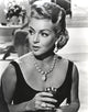 Lana Turner portrait in black dress with necklace, photo print