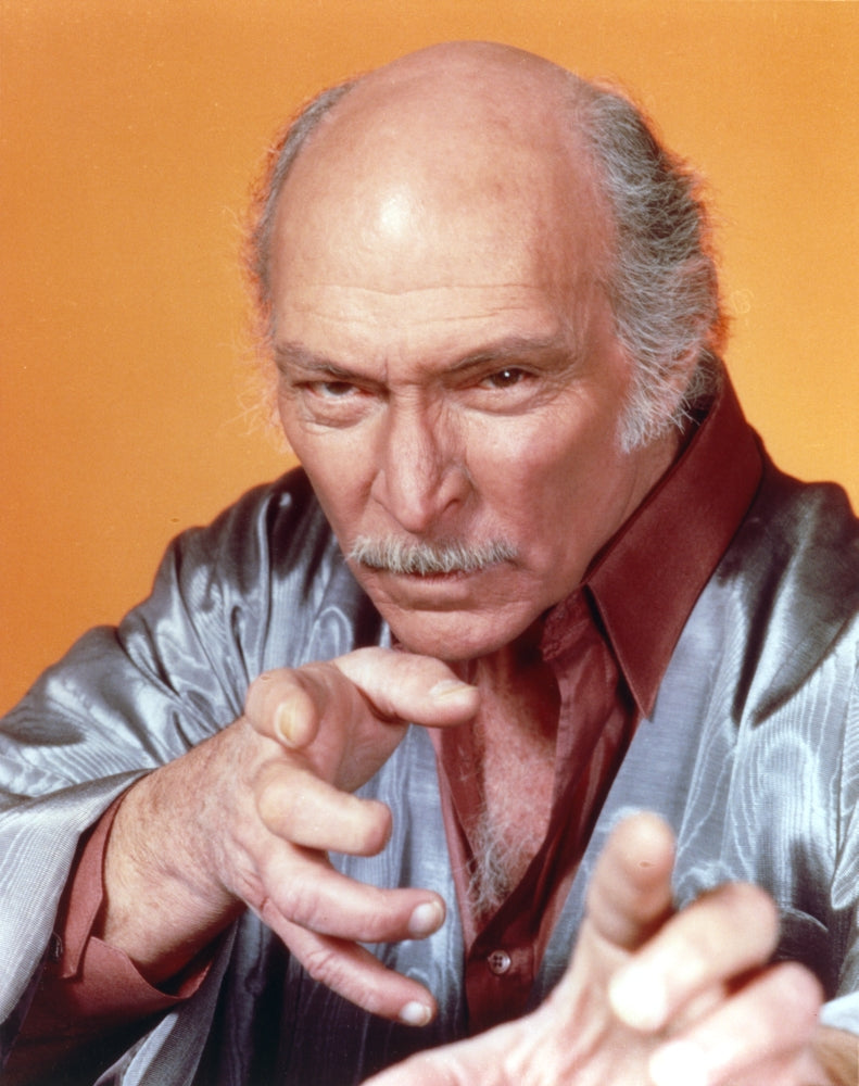 Lee Van Cleef Portrait Photo Print on Grey Orange Background