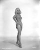 Black and white photo print of Mamie Van Doren smiling.