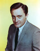 Robert Vaughn portrait photo print with yellow background
