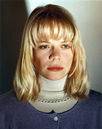 Marcy Walker Portrait in Blue Sweater Photo Print