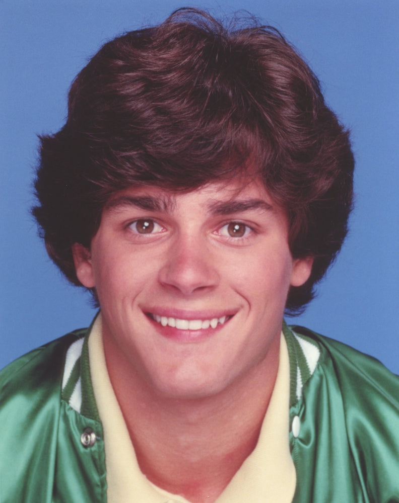 Billy Warlock portrait in green varsity jacket photo print.
