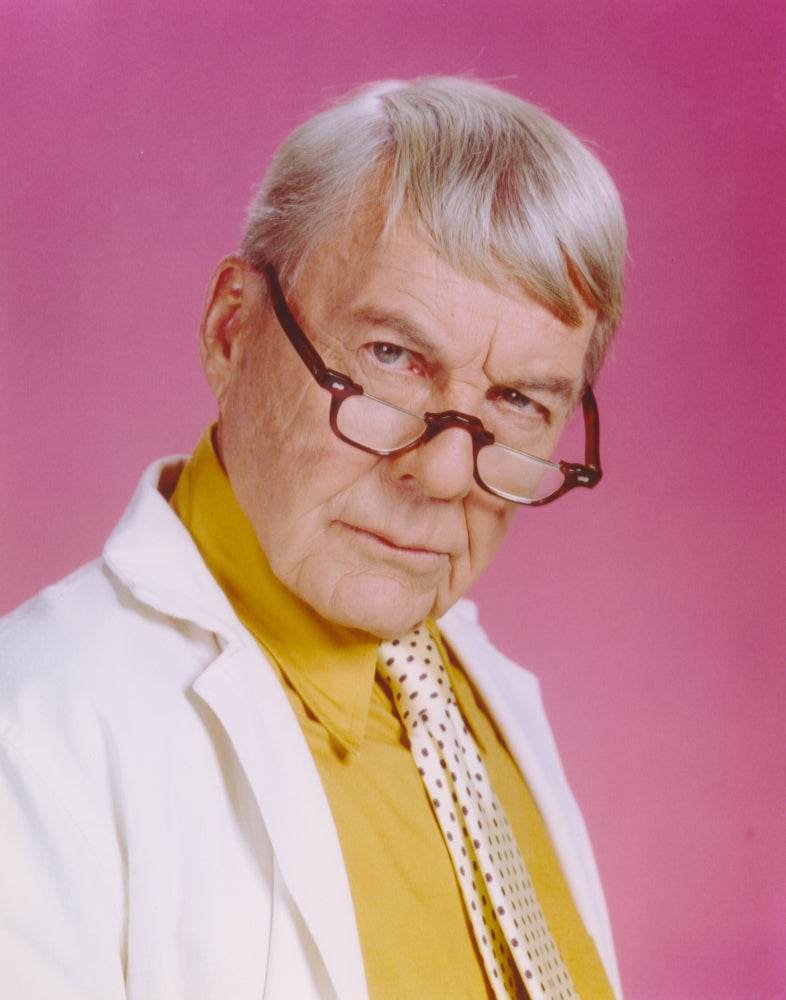 David Wayne Portrait in White Coat Photo Print
