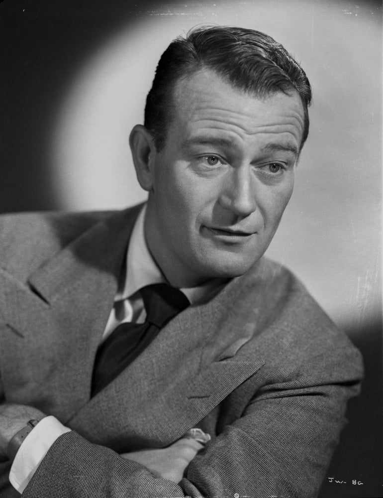 John Wayne Photo Print in Suit Crossing Arms