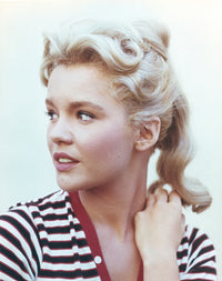 Tuesday Weld in striped dress photo print