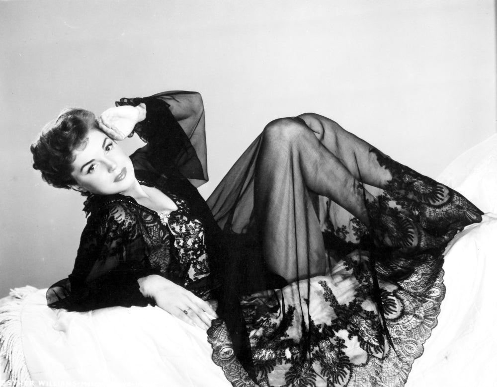 Esther Williams Lying in Black and White Photo Print