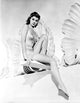 Esther Williams black and white photo print sitting on a dive board