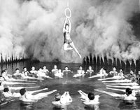 Esther Williams black and white hanging photo print, classic Hollywood decor.