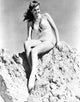 Esther Williams posed on rocks photo print.
