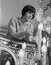 Natalie Wood standing on the second floor photo print, classic cinema art.