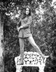 Natalie Wood standing on a bench photo print