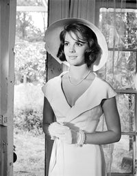 Natalie Wood smiling in glossy dress photo print