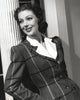 Loretta Young in black striped jacket photo print.