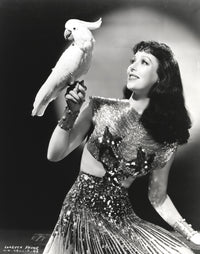 Loretta Young Photo Print with Parrot Bird
