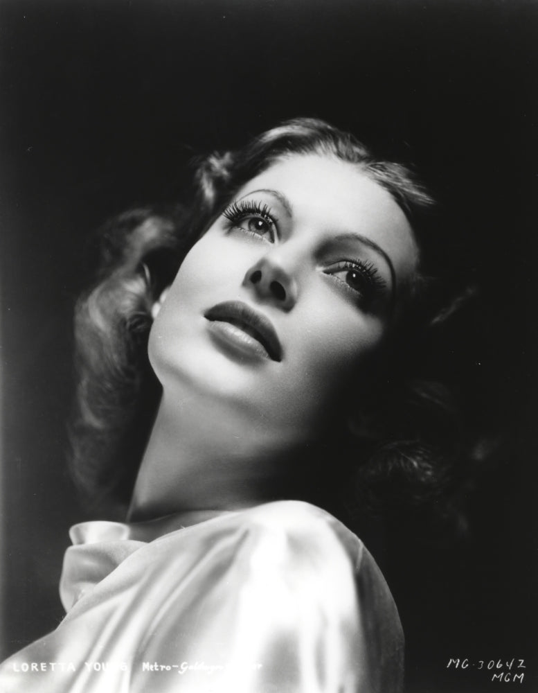 Loretta Young classic photo print showcasing her timeless elegance.
