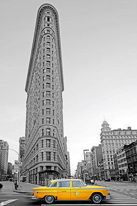 New York Yellow Taxi Rolled Poster Print - 34x22