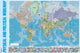 Physical and Political World Map Poster Print - 34x22
