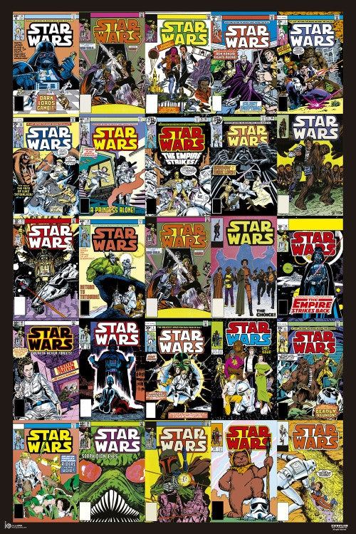 Star Wars Comic Covers Poster Print - 22x34 Inch Rolled Art