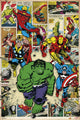 Marvel Comic Here Come The Heroes Rolled Poster Print