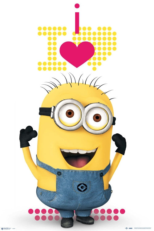 Minions Heart Poster Print - Fun Decor for Home or Office