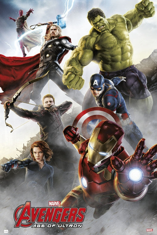 Marvel Avengers Age Of Ultron Group Iron Man Poster Print 22x34