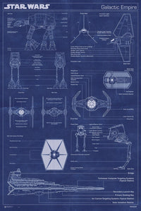 Star Wars Galactic Empire Machine Rolled Poster Print 22x34