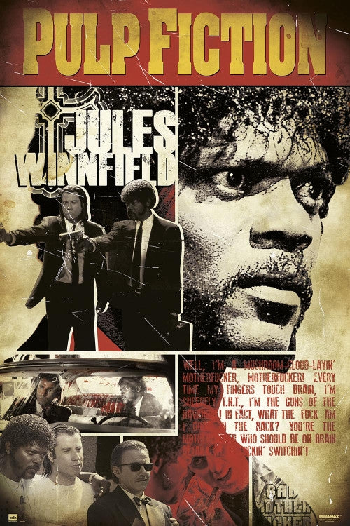 Pulp Fiction Jules Poster Print - Rolled Artwork 22x34