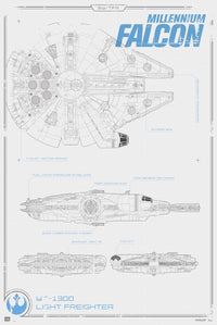 Star Wars Millennium Falcon Poster Print - 22x34