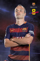 FC Barcelona Iniesta Pose 2015-2016 Rolled Poster Print