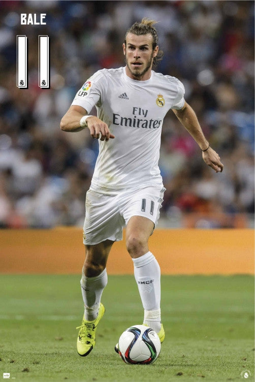 Real Madrid 2015-2016 Bale Action Poster Print - 22x34