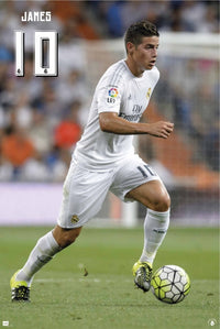 Real Madrid 2015-2016 James Rodriguez Action Poster Print
