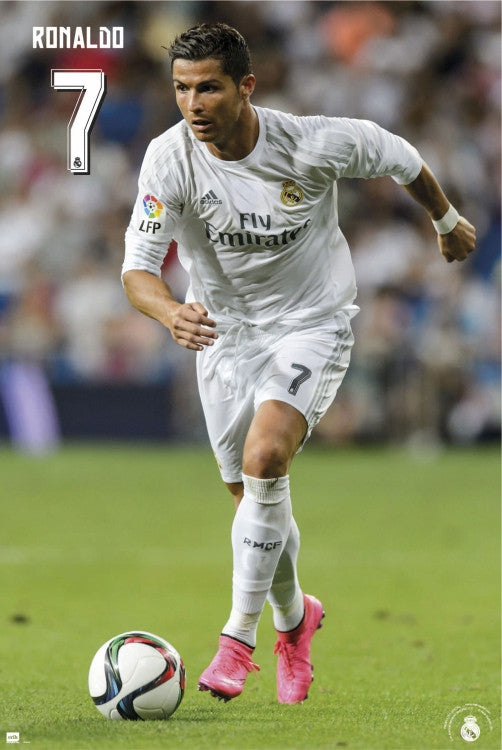 Real Madrid 2015-2016 Cristiano Ronaldo Action Poster Print