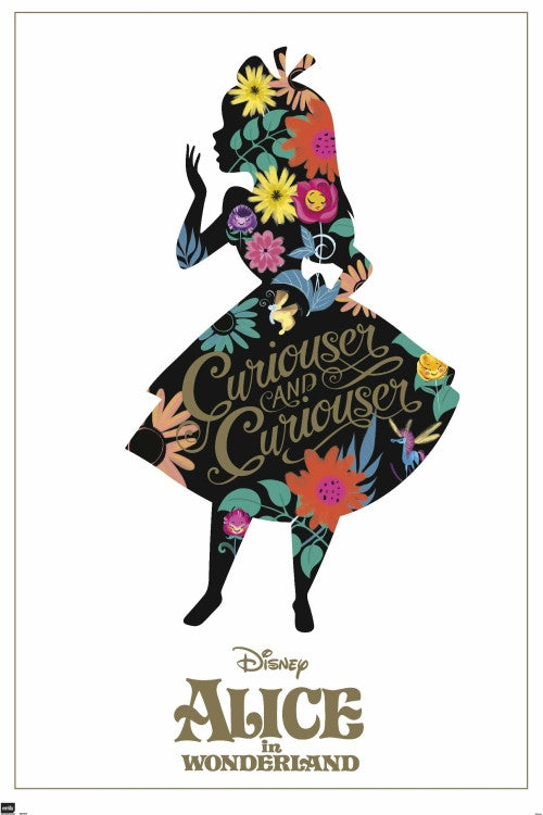 Alice In Wonderland Silhouette Rolled Poster Print - 22x34