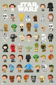 Star Wars 8-Bit Characters Rolled Poster Print - 22x34