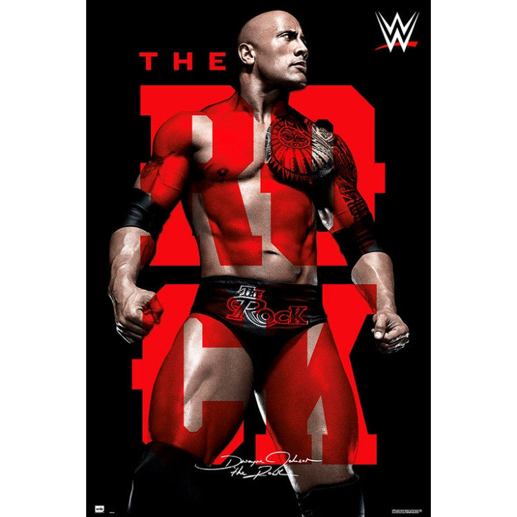 WWE The Rock Poster Print - Perfect for Fans and Collectors