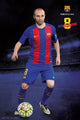 FC Barcelona 2016/2017 Andres Iniesta Pose Poster Print