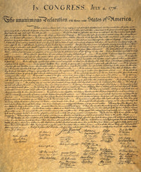 Signed Copy of the Declaration of Independence Fine Art Print by Granger Collection