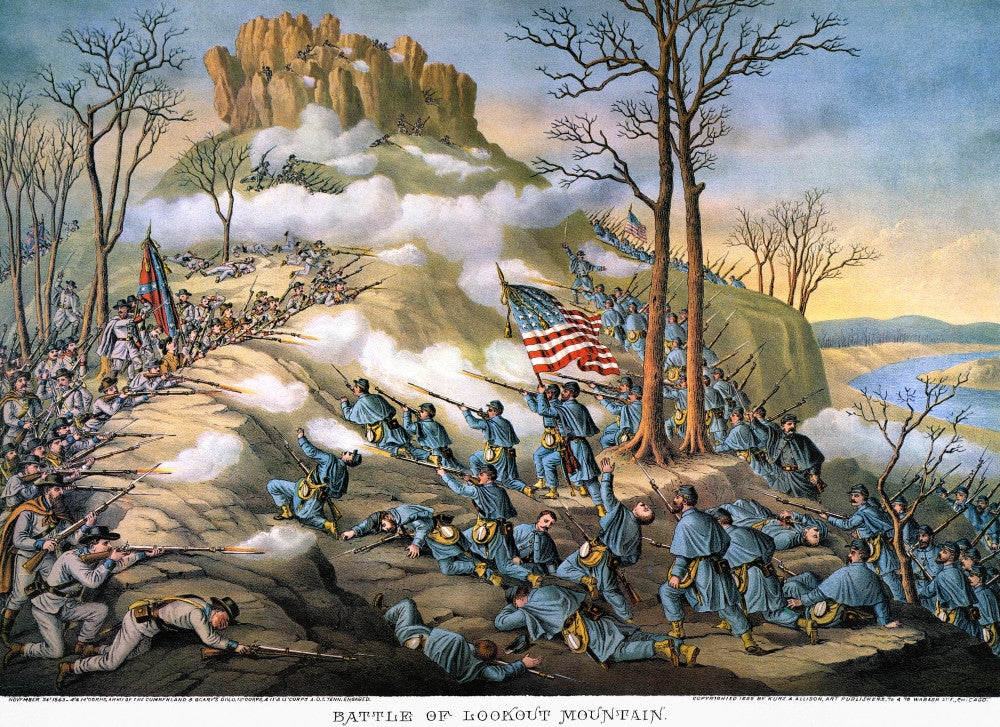 Battle of Lookout Mountain Fine Art Print by Kurz & Allison