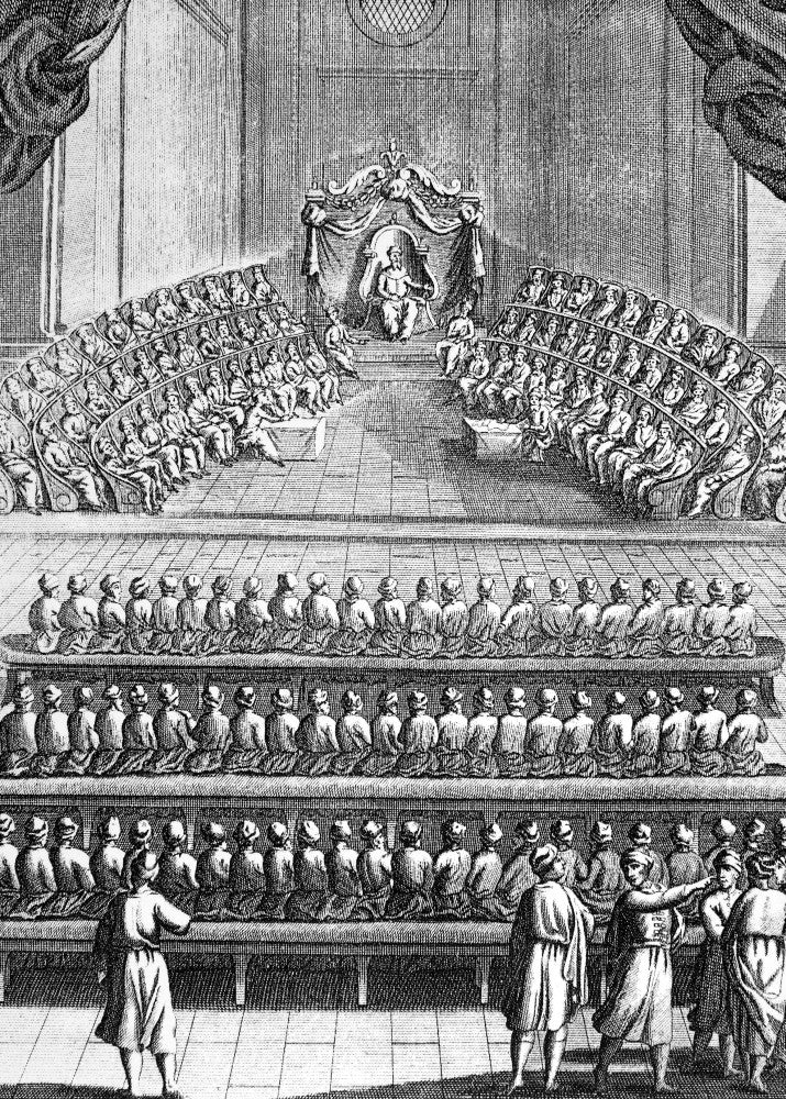 Great Sanhedrin Court Fine Art Print - 18th Century Copper Engraving