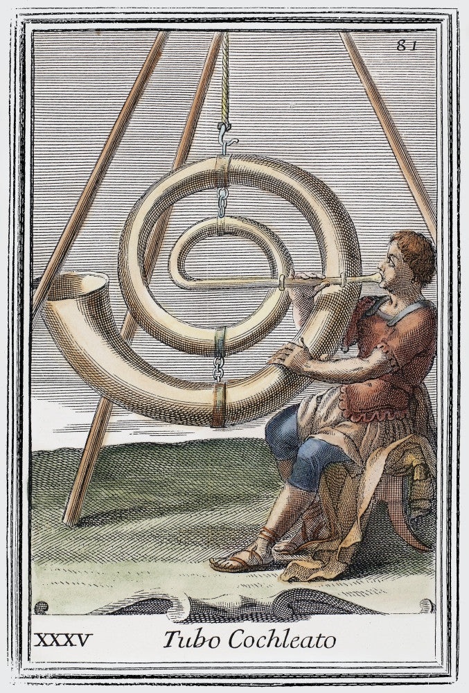 Voice Amplifier Copper Engraving Print by Arnold Van Westerhout